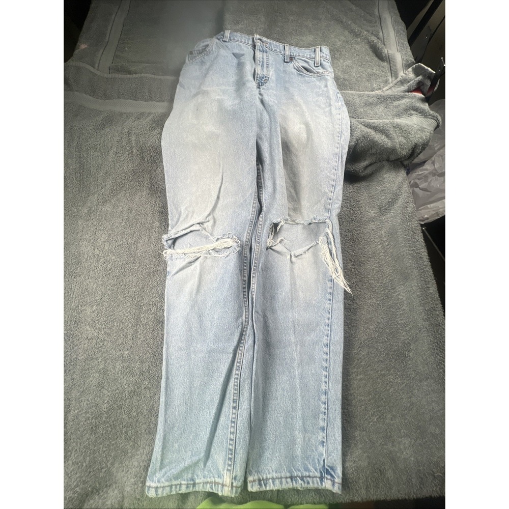 Vintage 90s Levi's 550 Distressed Mens Jeans, 36W 34L, Relaxed Fit Tapered Leg